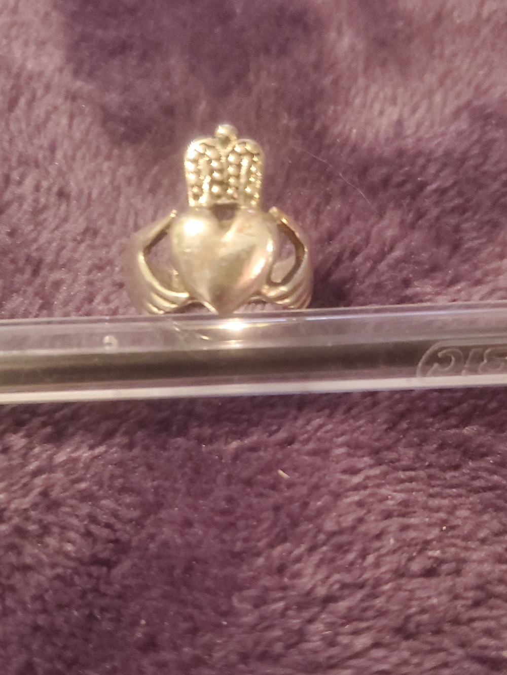 Classic Claddagh Heart Ring in Gold Tone